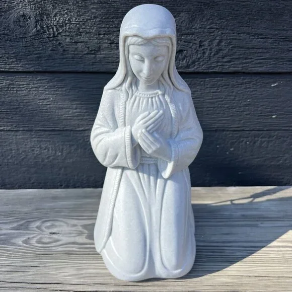 Vintage 90's Grand Venture Blow Mold Nativity Manger Scene Simulated Granite - Picture 11 of 16